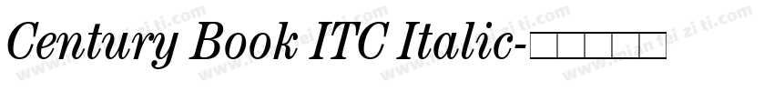 Century Book ITC Italic字体转换